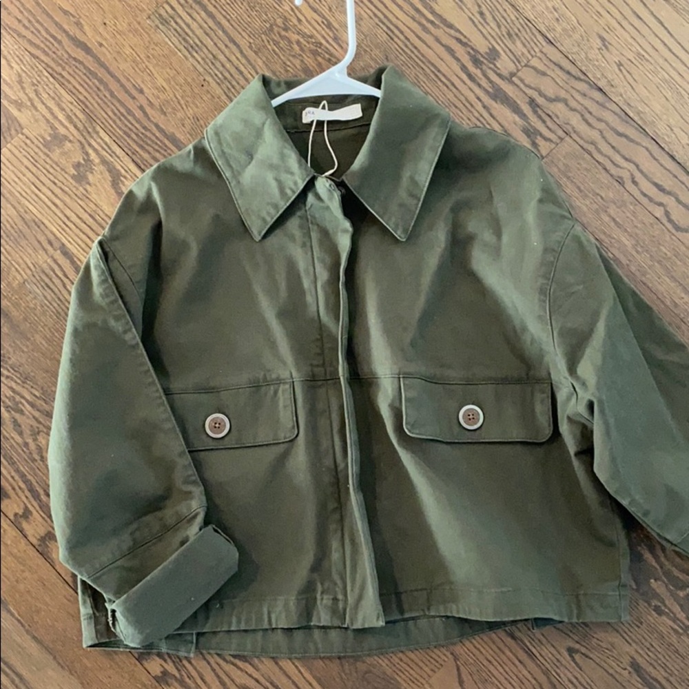 Zara army swung jacket
